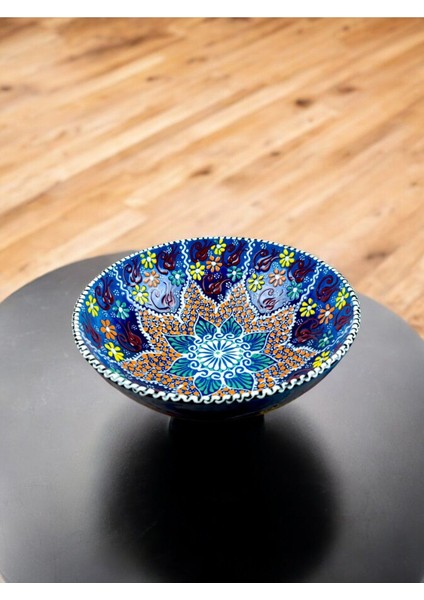 Elite 25 cm Meyve Kasesi Otantik Çini Desen Dantel Kase 1 Adet