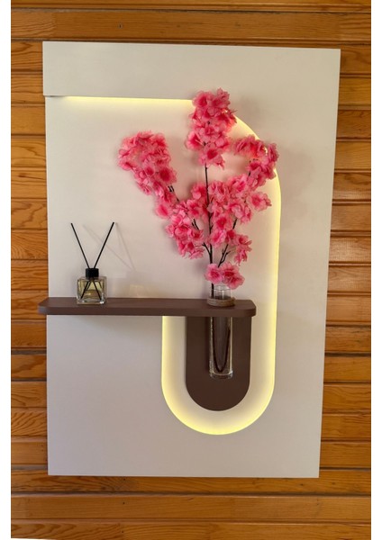 Işıklı Tablo | 70X103 cm | Raflı & LED Aydınlatmalı Dekoratif Tasarım