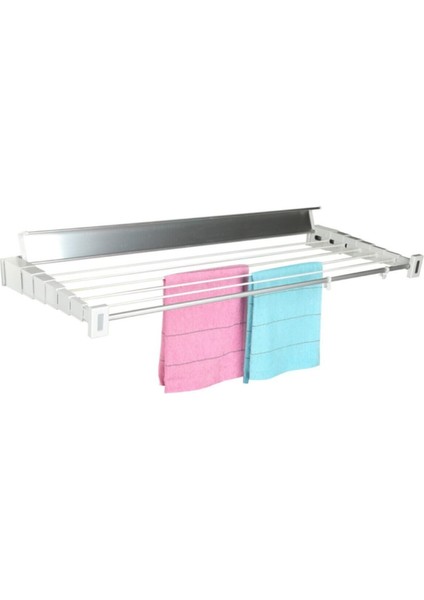 100 Cm Teleskopik Alüminyum Çamaşır Askısı Gri Renk