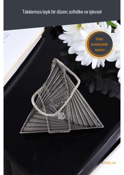 Takı Tabağı Takı Organizeri Takı Makyaj Kozmetik Düzenleyici Altın Eskitme Renk Model 14