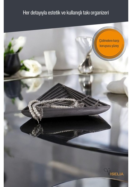 Takı Tabağı Takı Organizeri Takı Makyaj Kozmetik Düzenleyici Altın Eskitme Renk Model 14