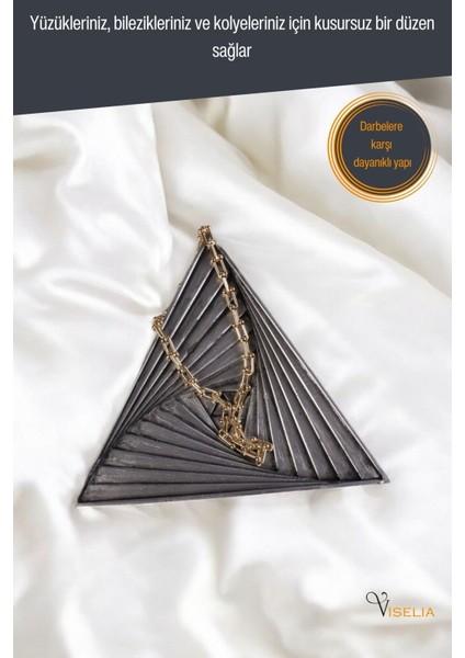 Takı Tabağı Takı Organizeri Takı Makyaj Kozmetik Düzenleyici Altın Eskitme Renk Model 14