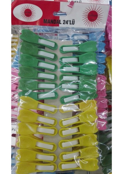 24'lü Mandal Seti, Beyaz, Yaysız, Plastik, Renkli, Güvenli ve Dayanıklı Ürün fiyatları