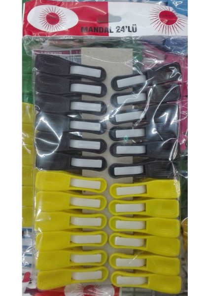 24'lü Mandal Seti, Beyaz, Yaysız, Plastik, Renkli, Güvenli ve Dayanıklı Ürün modelleri
