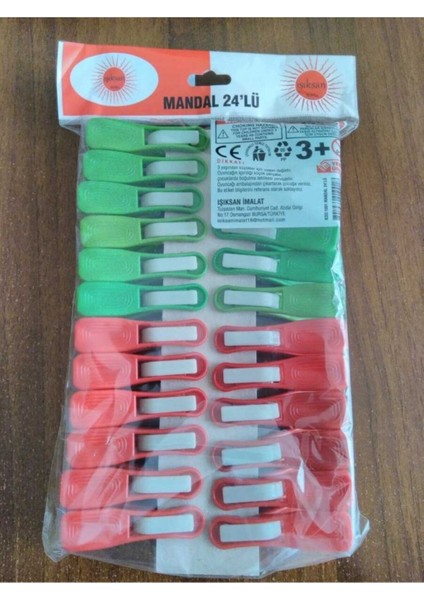 24'lü Mandal Seti, Beyaz, Yaysız, Plastik, Renkli, Güvenli ve Dayanıklı Ürün fırsatları