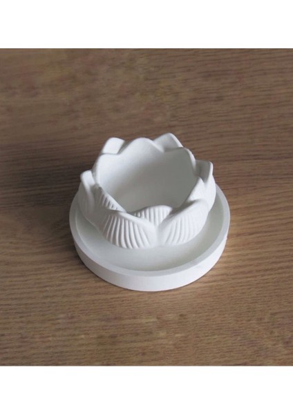 Elite Mini Tabak Mini Lotus Mumluk Takılık Beton Kase Tabak 1 Adet