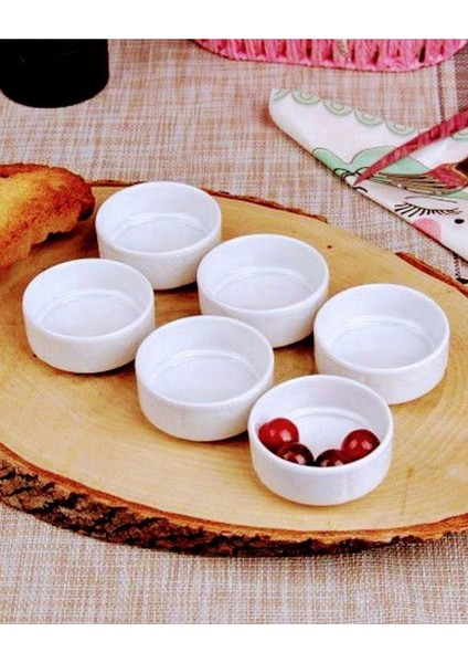 Elite 6 Adet Reçellik Bal Sosluk Porselen Şık Kahvaltılık Sosluk 1 Adet