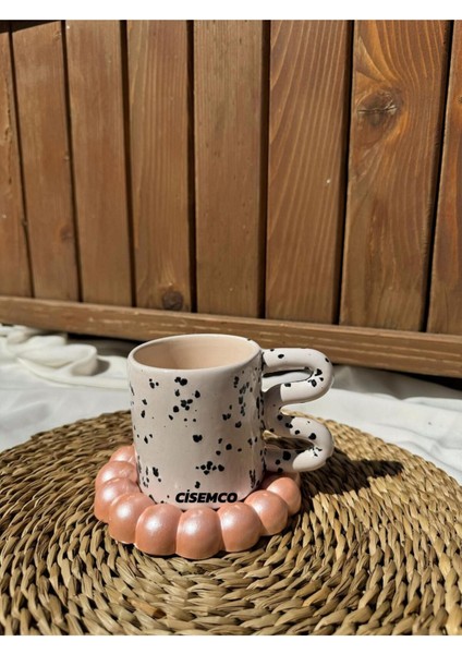 Elite Sedefli Bubble Dekoratif Beton Tabak Altlık Sunumluk Takı Tabağı Bardak Altlığı 1 Adet