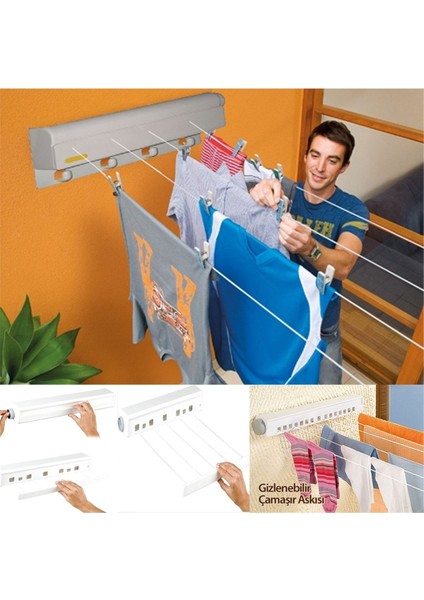 Beyaz plastik çamaşır asacağı, dayanıklı ve pratik ev kullanımı için ideal indirimleri