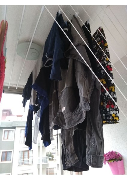 7 Li Asansörlü Çamaşırlık, Metal, Beyaz, 175 cm, Pratik ve Şık Tasarım modelleri