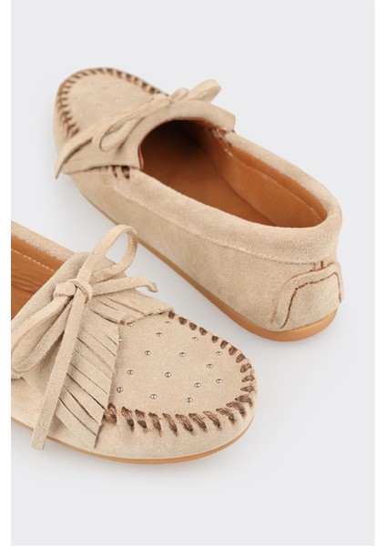 Bej Deri Kadın Günlük Ayakkabı indirimleri