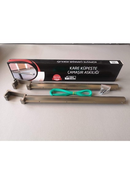 Alüminyum Kare Küpeşte, Balkon ve Çamaşırlık Kurutmalık, 80x30, BronZ Renk modelleri