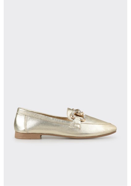 Gold Deri Kadın Günlük Ayakkabı