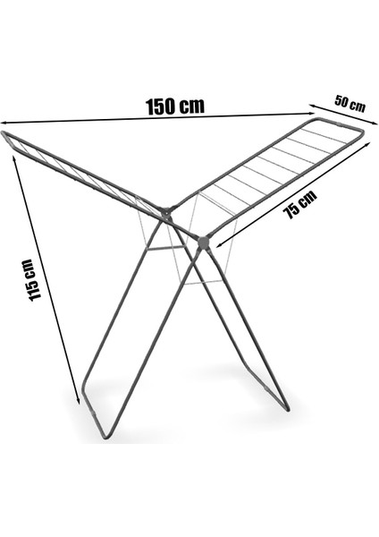 Siyah Metal Çamaşır Kurutma Askısı, Dayanıklı ve Kullanışlı, TR Üretimi modelleri