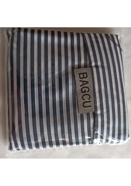 Lacivert çizgili hafif ve yıkanabilir çevre dostu plaj çantası 34x48 cm fiyatları