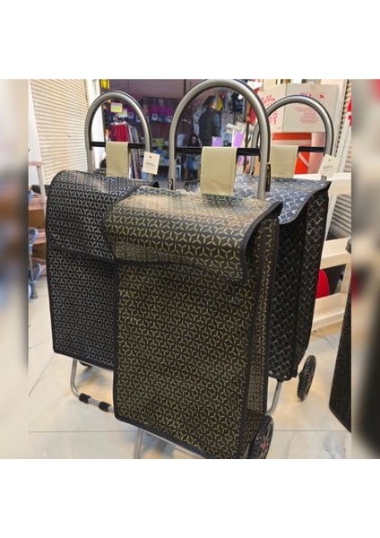 Su Geçirmez Büyük Boy Pazar Arabası Çantası, Siyah, 43 cm fiyatları