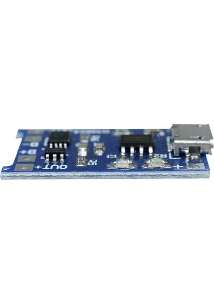 TP4056 Micro USB 1s 3.7V Lipo, Li-Ion Pil Bms Korumalı Şarj Devresi - 10 Adet