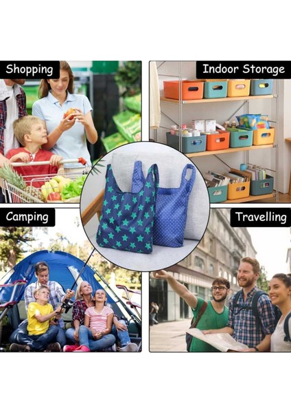 Katlanabilir Pazar Çantası, Siyah, 34x48 cm, Kamp ve Plaj için hafif ve pratik kullanım indirimleri