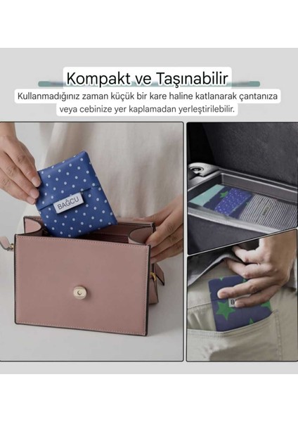 Katlanabilir Pazar Çantası, Renk: Lacivert, Boyut: 34x48, Kamp ve Plaj için ideal indirimleri