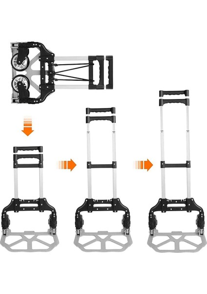 Katlanabilir El Arabası ve Çanta, Renk: Gri, Boyut: 38x59 cm indirimleri