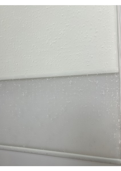 Krem Tül/krem Stor Düz Çiftli Sistem Model1 Tül Stor Ev/ofis Perdesi Aluminyum Sistem