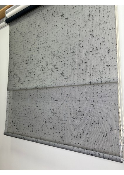 Siyah Tül/krem Stor Düz Çiftli Sistem Model1 Tül Stor Ev/ofis Perdesi Aluminyum Sistem