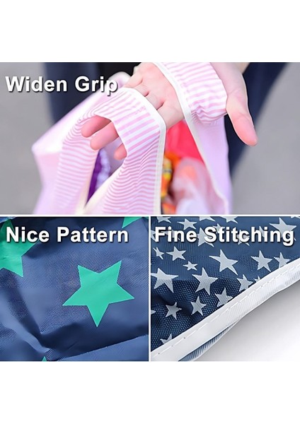 Katlanabilir Pazar Çantası, 34x48 cm, Mavi, Kamp ve Plaj için ideal modelleri