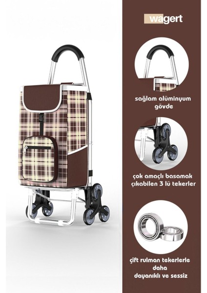 Renkli 3 Tekerlekli Su Geçirmez Alüminyum Pazar Arabası, Çanta, Çok Renkli, 100x20 cm indirimleri