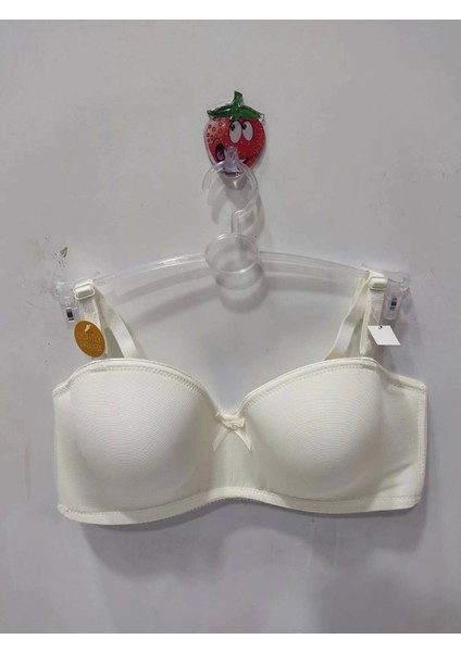 Mesh Kumaş C Cup Içi Boş Straplez Kadın Ekru Sütyen - 1221 fiyatları