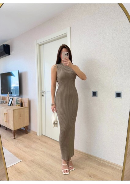 Fitilli Triko Elbise Maxi Uzun Boy - Vizyon