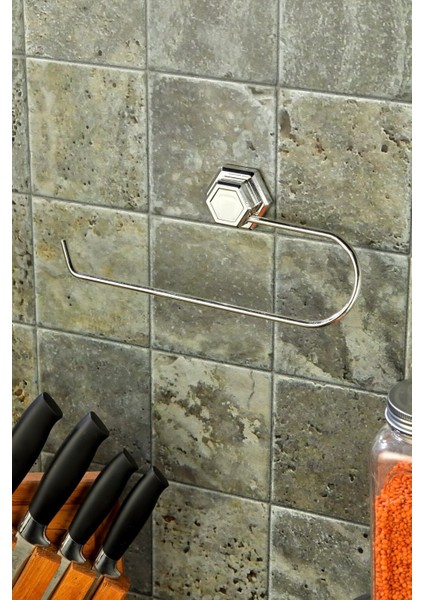 Elite Yapışkanlı Rulo Kağıt Havluluk Peçetelik Banyo Askısı Tutucu Metal Wc Kağıtlık 1 Adet
