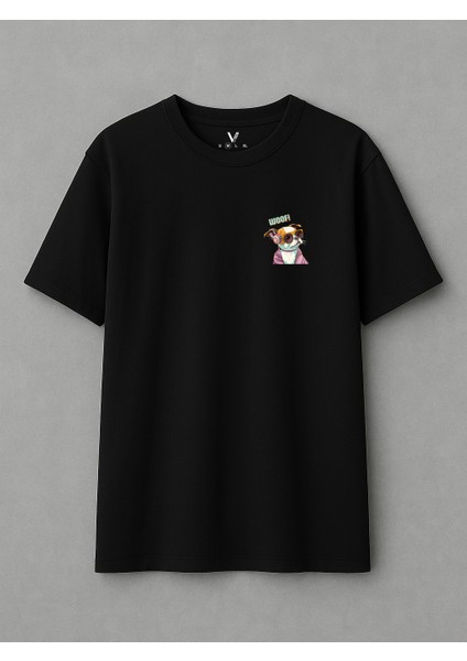 Unisex Dog Baskılı Oversize T-Shirt