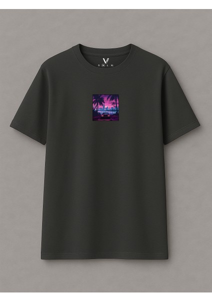 Unisex Car Baskılı Oversize T-Shirt