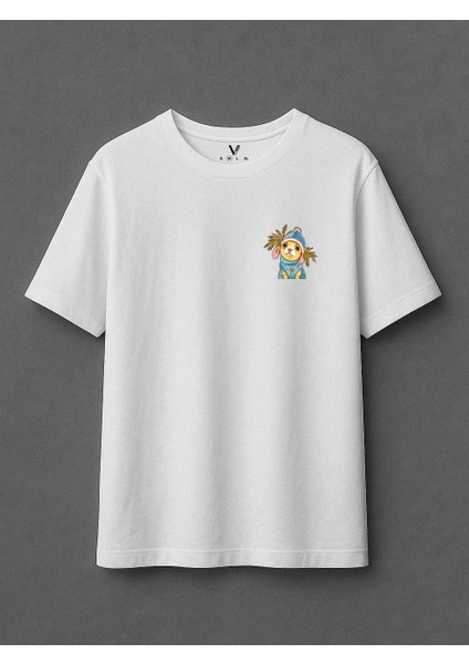 Unisex Dog 2 Baskılı Oversize T-Shirt