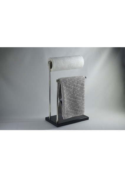 Elite Home Dekor Mermer Ayaklı Metal Banyo El Havluluk Kağıt Havluluk Standı 1 Adet