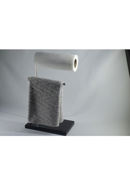 Elite Home Dekor Mermer Ayaklı Metal Banyo El Havluluk Kağıt Havluluk Standı 1 Adet