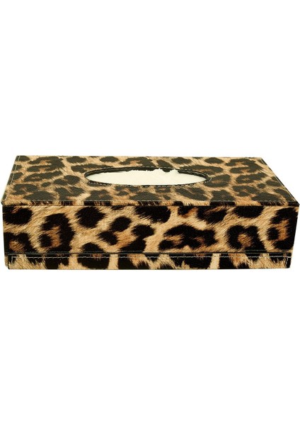 Elite Leopar Desenli Deri Peçetelik 1 Adet