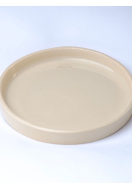 Elite Sunum Altlığı Çay Tabağı Bardak Altı Mini Meze Tabağı Modern Altlık - 11 cm - Bej 1 Adet