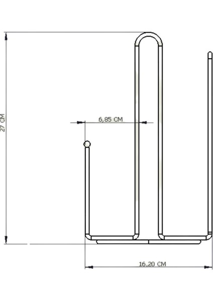 Elite Yılbaşı Yeşil Kağıt Ayraçlı Kağıt Rulo Havluluk 25 cm Peçetelik , Modern Ergonomik Tasarım - Metal P 1 Adet