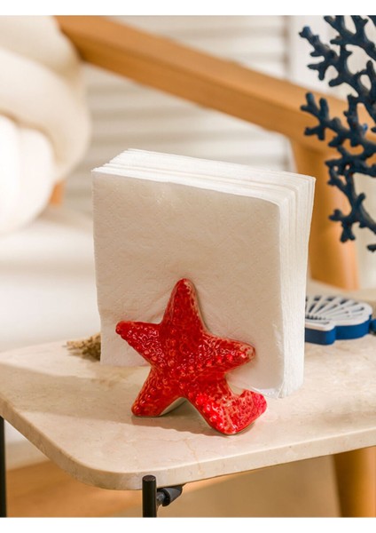 Elite Mercan Yıldız Figürlü Seramik Peçetelik 11 cm 1 Adet