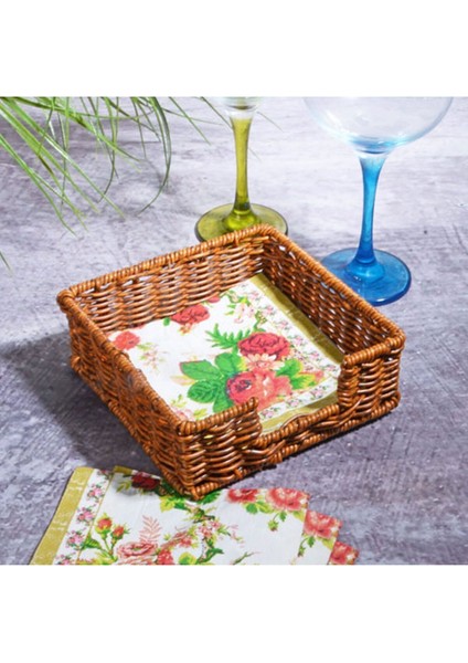Elite Dekoratif Rattan Peçelik Hasır Peçetelik Masa Sofra Peçeteliği 1 Adet