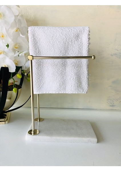 Elite Mermer Metal Banyo El Havluluk Beyazgümüş 1 Adet
