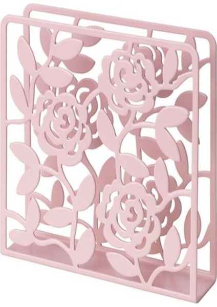 Elite Peçetelik 16X4X16 cm Masa Üstü Peçetelik Paslanmaz Çelik Pembe Renk Kaliteli 1 Adet