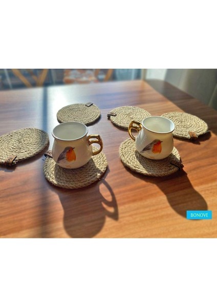 Elite Hasır Jüt Bardak Altlığı (6 Adet) ,12 Cm, Fincan, Bardak, Kupa, Mum Altlığı 1 Adet fırsatları