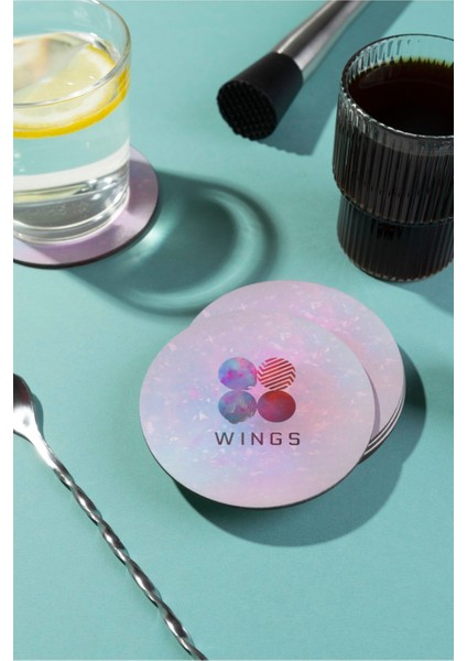 Elite Wings Baskılı Ahşap Bardak Altlığı 1 Adet
