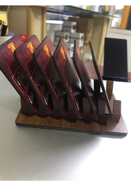 Elite Göztepe 9*9 cm Ahşap Bardak Altlığı 6 Lı 1 Adet