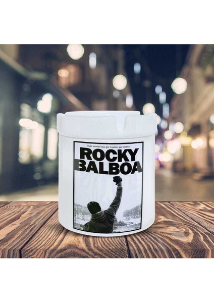 Elite Kahraman Rocky Balboa Baskılı Küllük Seramik Kül TABLASI-20417 1 Adet