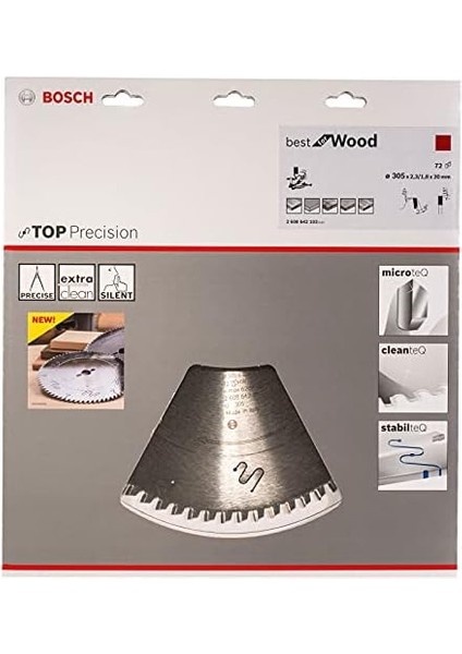 Professional Accessories 2608642103 Dairesel Testere Bıçağı, Ahşap Için En Iyisi, 305 x 30 x 2,3 Mm, Z72WZ