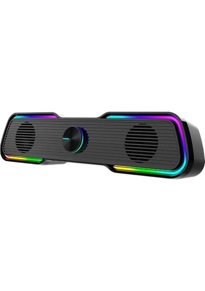 N-169B Aux Stereo 2.0 Rgb Masaüstü Gaming Oyuncu Hoparlör Speaker