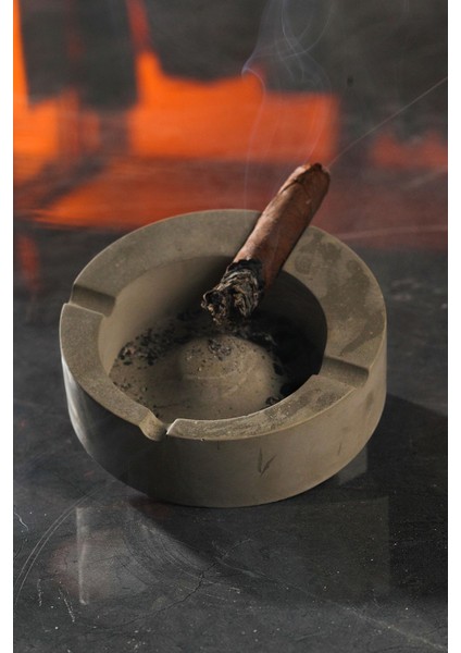 Elite Büyük Boy Beton Kül Tablası Puro Küllük 13 cm 1 Adet